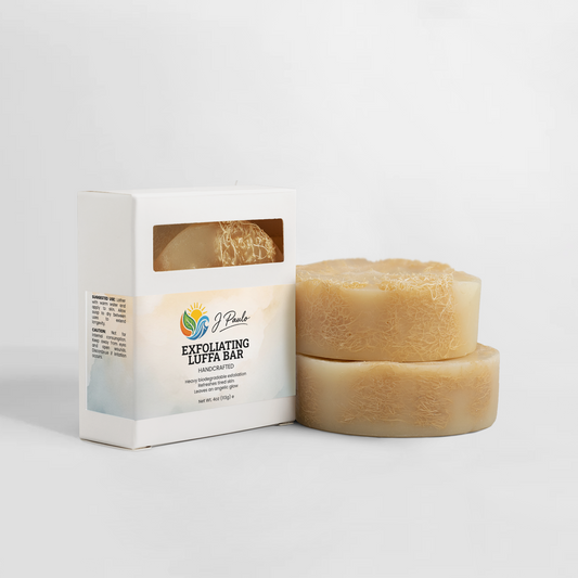 J. Paulo Exfoliating Luffa Bar — Natural Deep Cleansing Scrub Soap